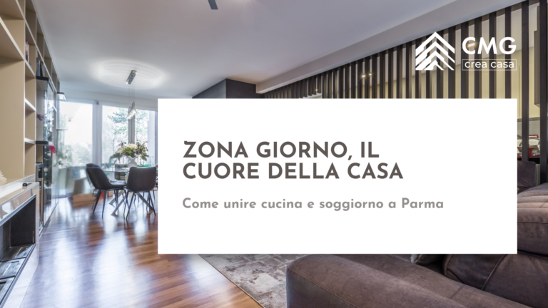 Mario Conte di CMG Crea Casa mostra il risultato di una ristrutturazione della zona giorno a Parma, con abbattimento tramezzi e creazione di un open space luminoso.