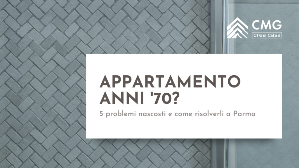 Mario Conte di CMG Crea Casa analizza le criticità di un appartamento anni '70 a Parma durante un sopralluogo tecnico pre-ristrutturazione.