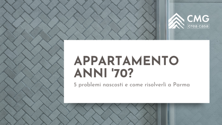Mario Conte di CMG Crea Casa analizza le criticità di un appartamento anni '70 a Parma durante un sopralluogo tecnico pre-ristrutturazione.