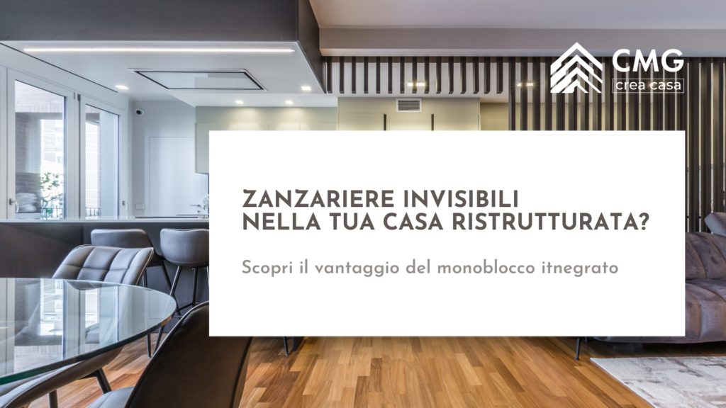 Mario Conte di CMG Crea Casa mostra il funzionamento di una zanzariera a incasso integrata nel monoblocco termoacustico a Parma.