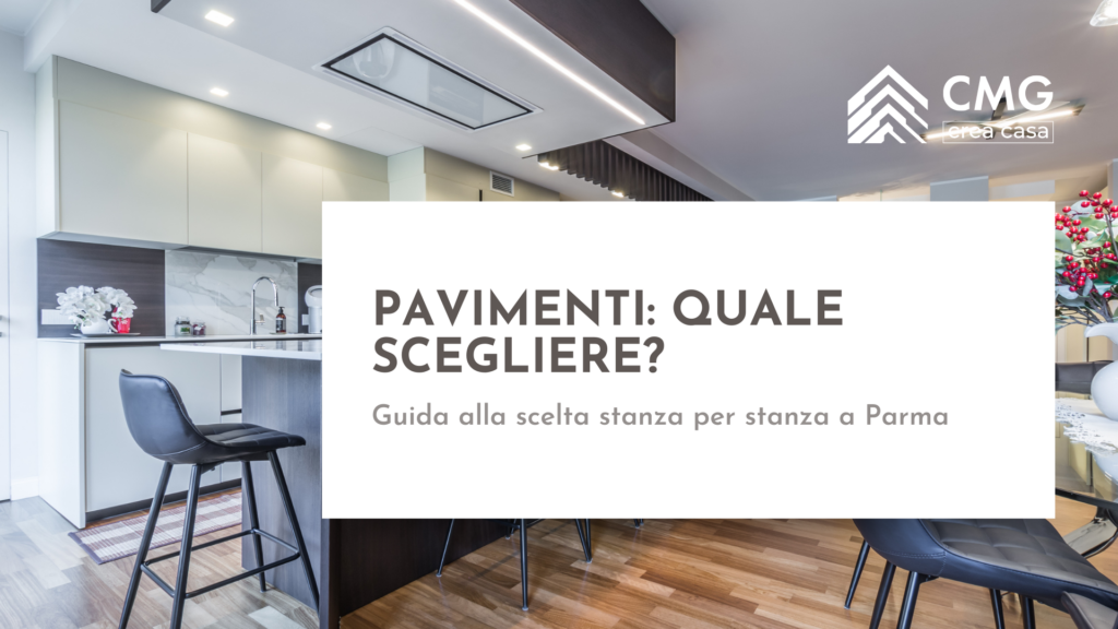 Pavimenti in gres e parquet posati stanza per stanza in una casa ristrutturata a Parma da CMG