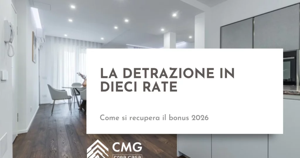 In quante rate si recupera la detrazione del bonus ristrutturazione 2026 a Parma - CMG Crea Casa